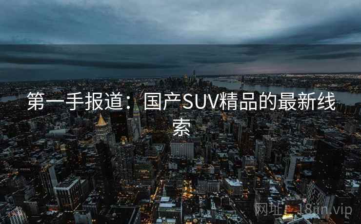 第一手报道：国产SUV精品的最新线索